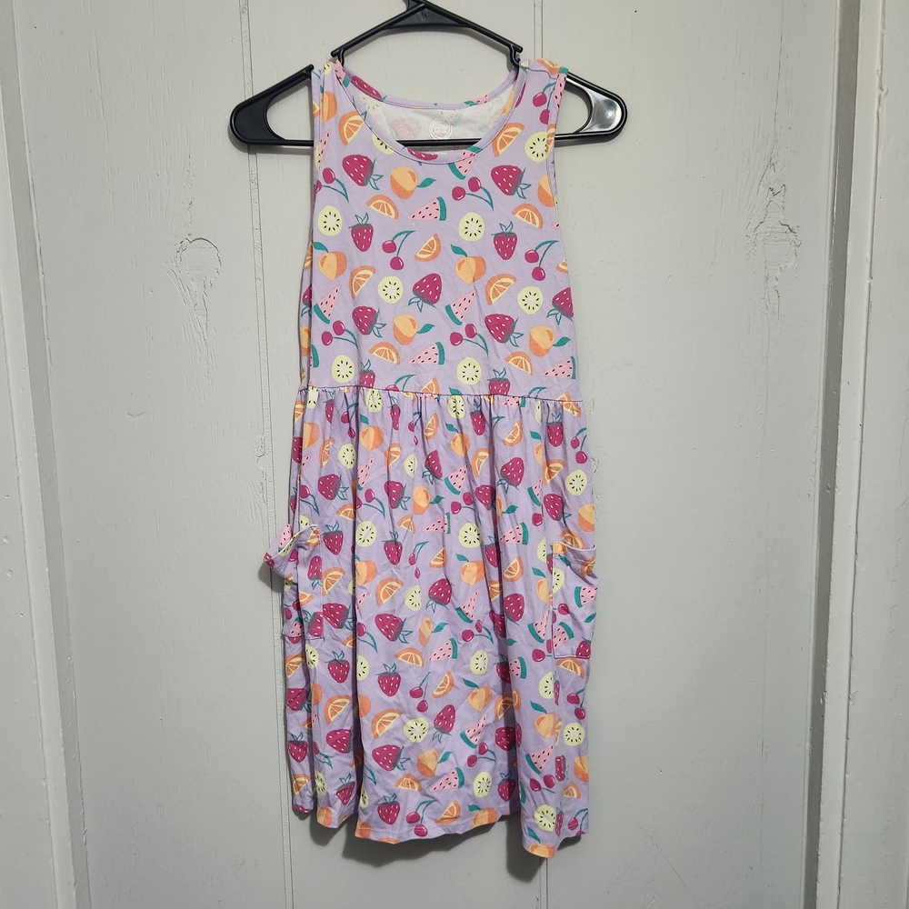 Wonder Nation Purple Fruit Print Kids Dress